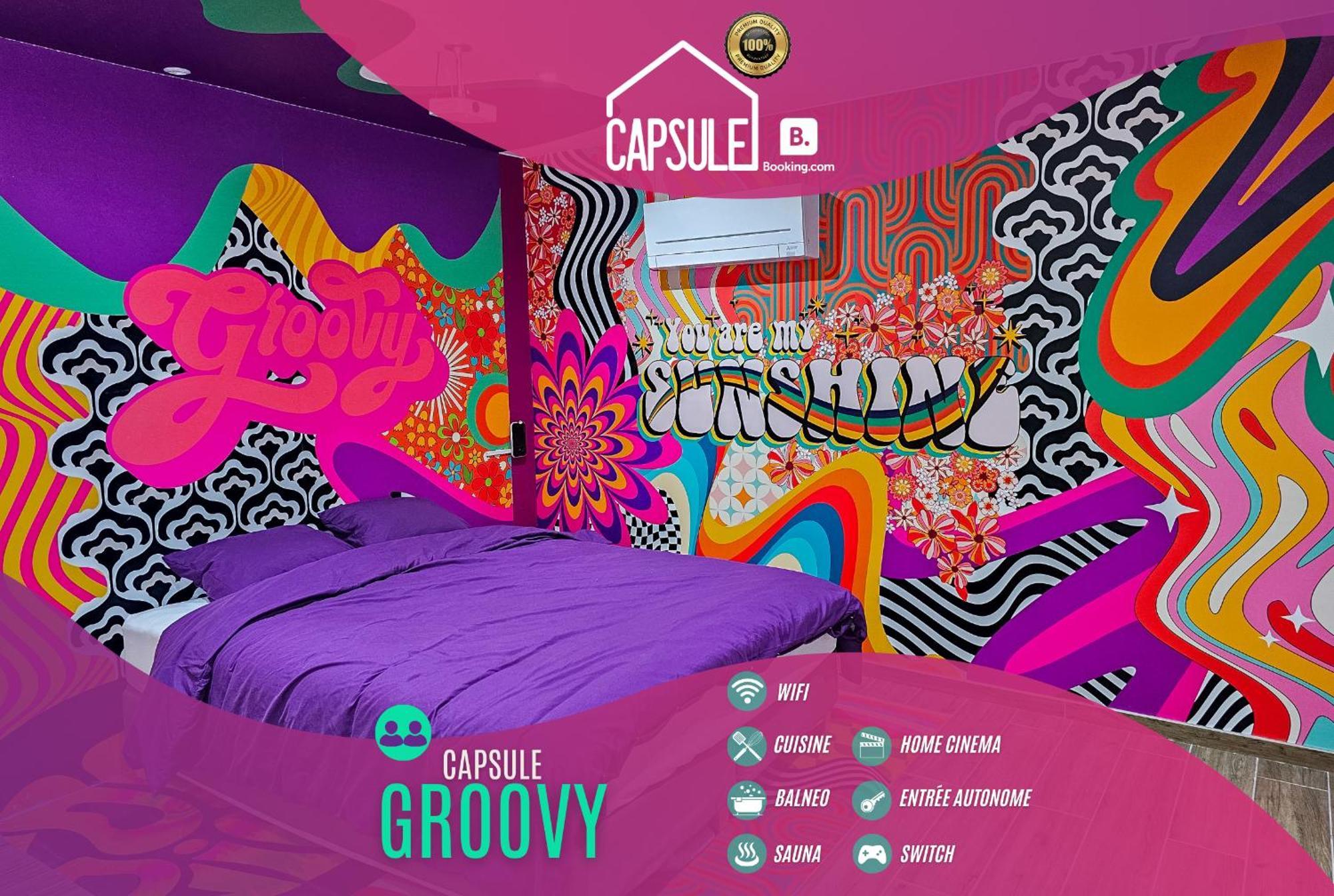 Capsule Groovy-Jacuzzi-Sauna-Billard-Netflix- Nintendo Switch & Jeux Mons Zewnętrze zdjęcie